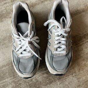 New Balance Gray and White Sneakers